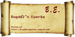 Bogdán Eperke névjegykártya